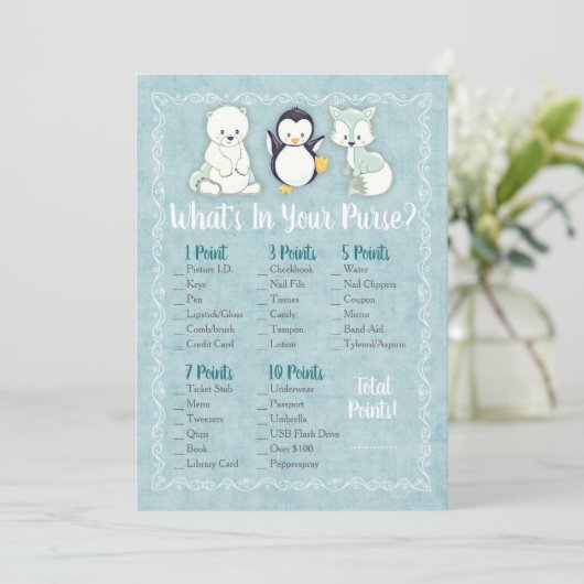 冬の動物あなたの財布シャワーゲームの中にあるものを (スタンド正面)