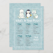 冬の動物あなたの財布シャワーゲームの中にあるものを (正面/裏面)