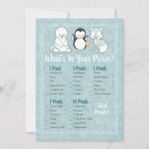 冬の動物あなたの財布シャワーゲームの中にあるものを