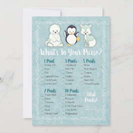 冬の動物あなたの財布シャワーゲームの中にあるものを