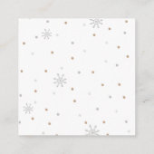 冬の動物おむつラッフルベビーシャワー エンクロージャーカード (裏面)