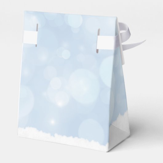 冬の動物が赤ちゃんシャワーの外で寒い フェイバーボックス (裏面サイド)