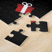 冬の動物のオッタークリスマス雪 ジグソーパズル (側面)