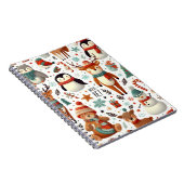 冬の動物のシームレスなパターン ノートブック (右側)