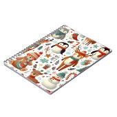 冬の動物のシームレスなパターン ノートブック (左側)