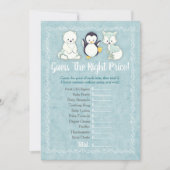 冬の動物のベビーは、正しい価格ゲームを推測 (正面)