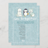 冬の動物のベビーは、正しい価格ゲームを推測 (正面/裏面)