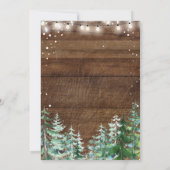 冬の動物のベビー外の赤ちゃんシャワーが寒い 招待状 (裏面)