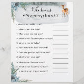 冬の動物の外で冷たい赤ちゃんシャワー チラシ (正面)