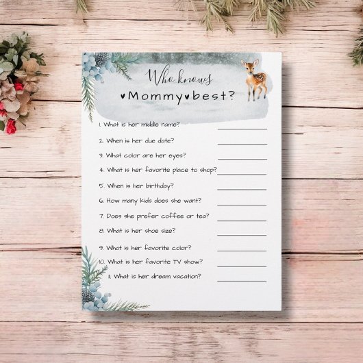 冬の動物の外で冷たい赤ちゃんシャワー チラシ