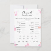 冬の動物の妊娠ゲーム赤ちゃんシャワーゲームカード 招待状 (正面)