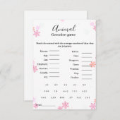 冬の動物の妊娠ゲーム赤ちゃんシャワーゲームカード 招待状 (正面/裏面)