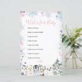 冬の動物の性別がベビーの願いを明らかにする (スタンド正面)