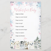 冬の動物の性別がベビーの願いを明らかにする (正面)