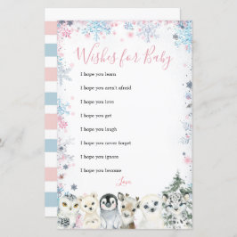 冬の動物の性別がベビーの願いを明らかにする