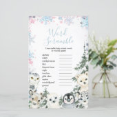 冬の動物の性別が単語のスクランブルを明らかにする (スタンド正面)