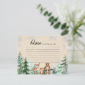 冬の動物の性別が雪の結晶を明らかにするアドバイスカード エンクロージャーカード (スタンド正面)