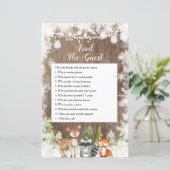 冬の動物の木の雪の結晶を見つけるゲストゲーム (スタンド正面)