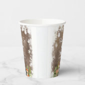 冬の動物の木の雪の結晶ベビーシャワー 紙コップ (左)