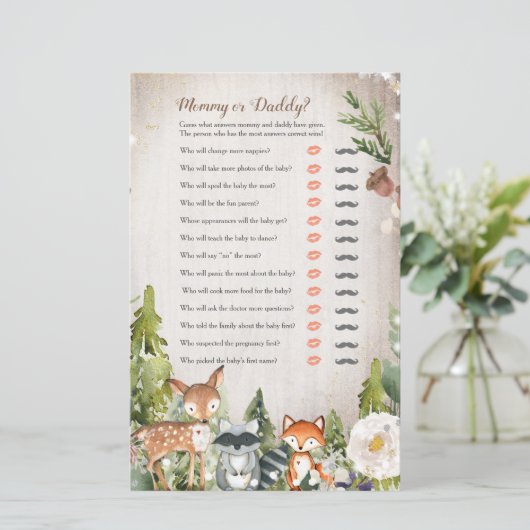 冬の動物の森のママまたはパパのゲーム (スタンド正面)