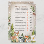 冬の動物の森のママまたはパパのゲーム (正面/裏面)