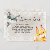 冬の動物の森の本ベビーカード ポストカード (正面/裏面)