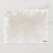 冬の動物の森の本ベビーカード ポストカード (裏面)