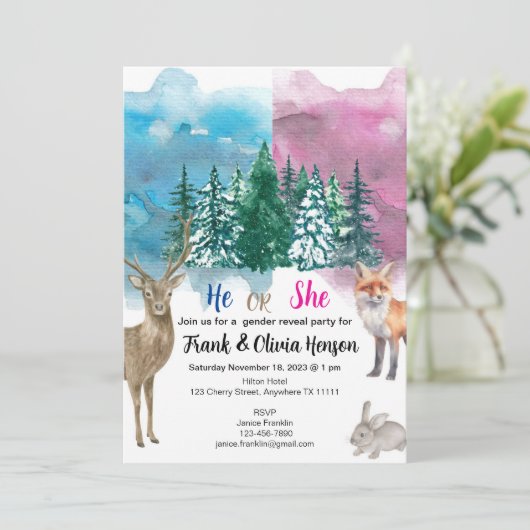 冬の動物の森ワンダーランドジェンダーが明らかにする 招待状 (スタンド正面)