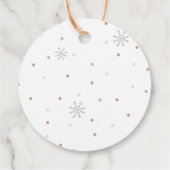 冬の動物の男女兼用ポップ赤ちゃんシャワー フェイバータグ (裏面)