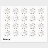 冬の動物の男女兼用ポップ赤ちゃんシャワー ラウンドシール (シート)