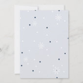 冬の動物の男女兼用男の赤ちゃんシャワー 招待状 (裏面)