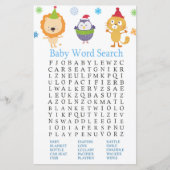 冬の動物の赤ちゃんシャワー単語検索ゲーム (正面)