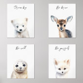 冬の動物の赤男女兼用ちゃんシャワーギフト (正面)