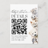 冬の動物の赤男女兼用ちゃんシャワー詳細 エンクロージャーカード (正面)