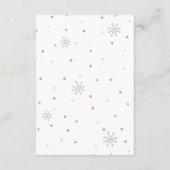 冬の動物の赤男女兼用ちゃんシャワー エンクロージャーカード (裏面)