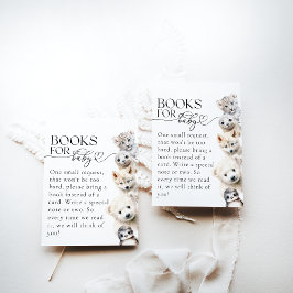 冬の動物の赤男女兼用ちゃんシャワー エンクロージャーカード