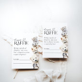 冬の動物の赤男女兼用ちゃんシャワー エンクロージャーカード