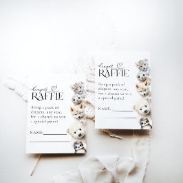 冬の動物の赤男女兼用ちゃんシャワー エンクロージャーカード