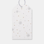 冬の動物の赤男女兼用ちゃんシャワー ギフトタグ (裏面)