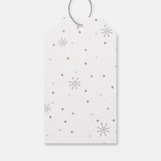 冬の動物の赤男女兼用ちゃんシャワー ギフトタグ (裏面)