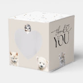 冬の動物の赤男女兼用ちゃんシャワー フェイバーボックス (正面サイド)