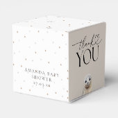 冬の動物の赤男女兼用ちゃんシャワー フェイバーボックス (裏面サイド)