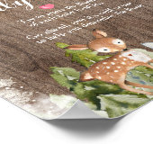 冬の動物の雪の木はベビー食品を推測 ポスター (角)