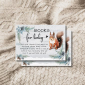 冬の動物の雪の赤ちゃんシャワー本ベビー エンクロージャーカード