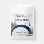 冬の動物の鳥の雪ありがとうございます フェイバーバッグ (正面)