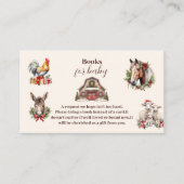 冬の動物クリスマスブックスベビー エンクロージャーカード (正面)