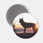 冬の動物シルエット マグネット (正面/裏面)