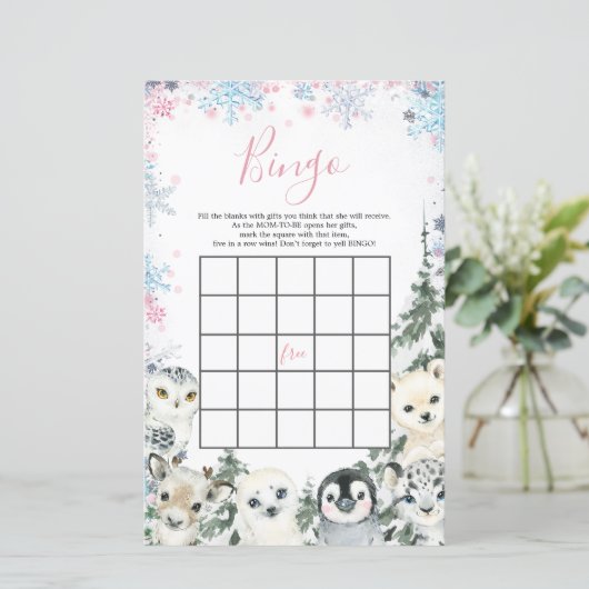 冬の動物ジェンダーがビンゴゲームを明らかにする (スタンド正面)