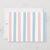 冬の動物ジェンダーが雪片を明かす サンキューカード (裏面)