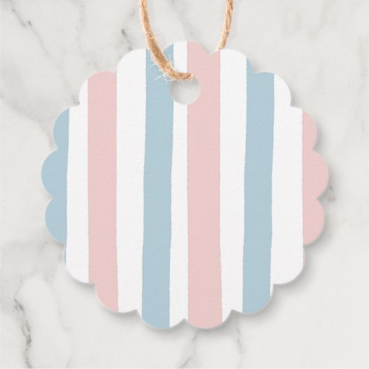 冬の動物ジェンダーが雪片を明かす フェイバータグ (裏面)